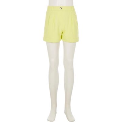 Girls lime green tailored shorts